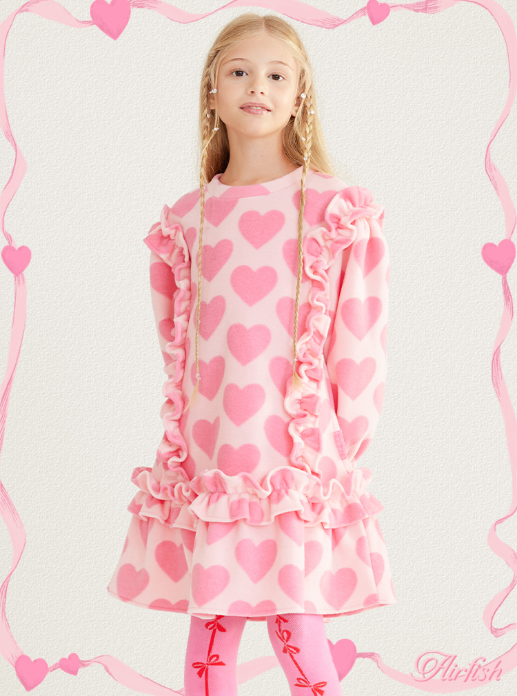 Chou Cream Fleece Dress_Pink