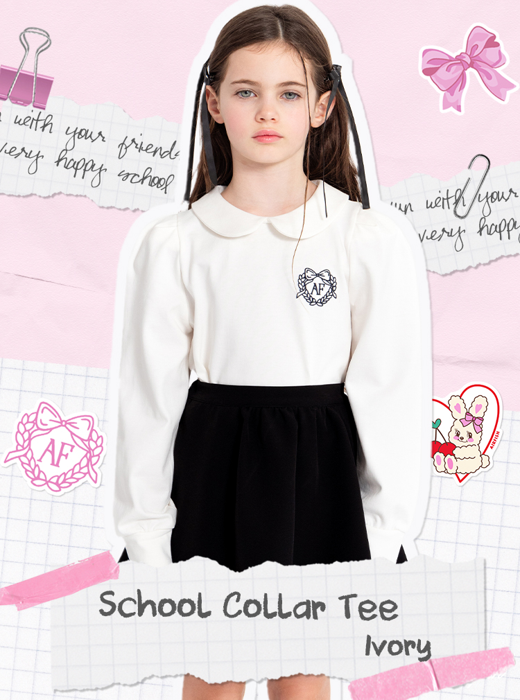 School Collar Tee_Ivory