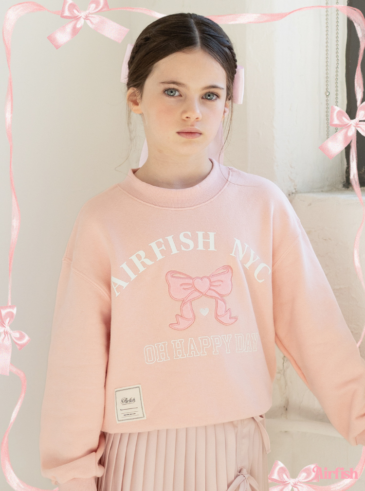 Airfish NYC Sweatshirt_Pink (기모) 에어피쉬 뉴욕 맨투맨
