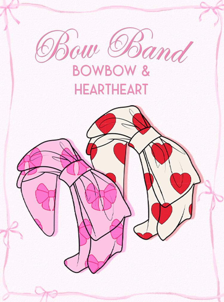 Heart Bow Hairband_2colors