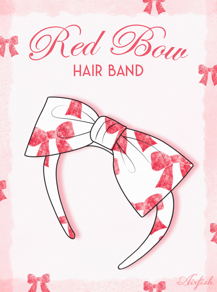 Red Bow Hairband