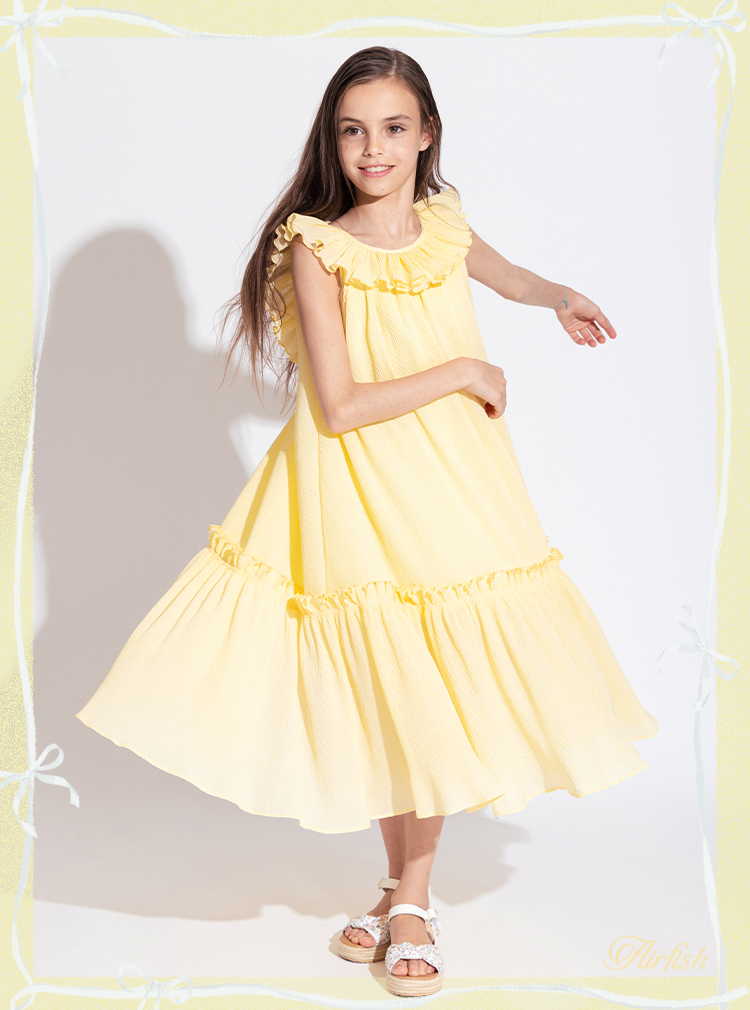 [Classic] Sun Flower Dress_Yellow