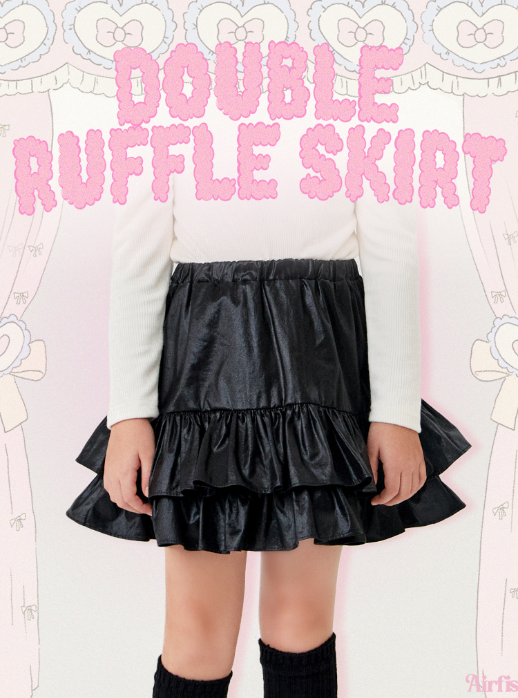 Double Ruffle Skirt_Black