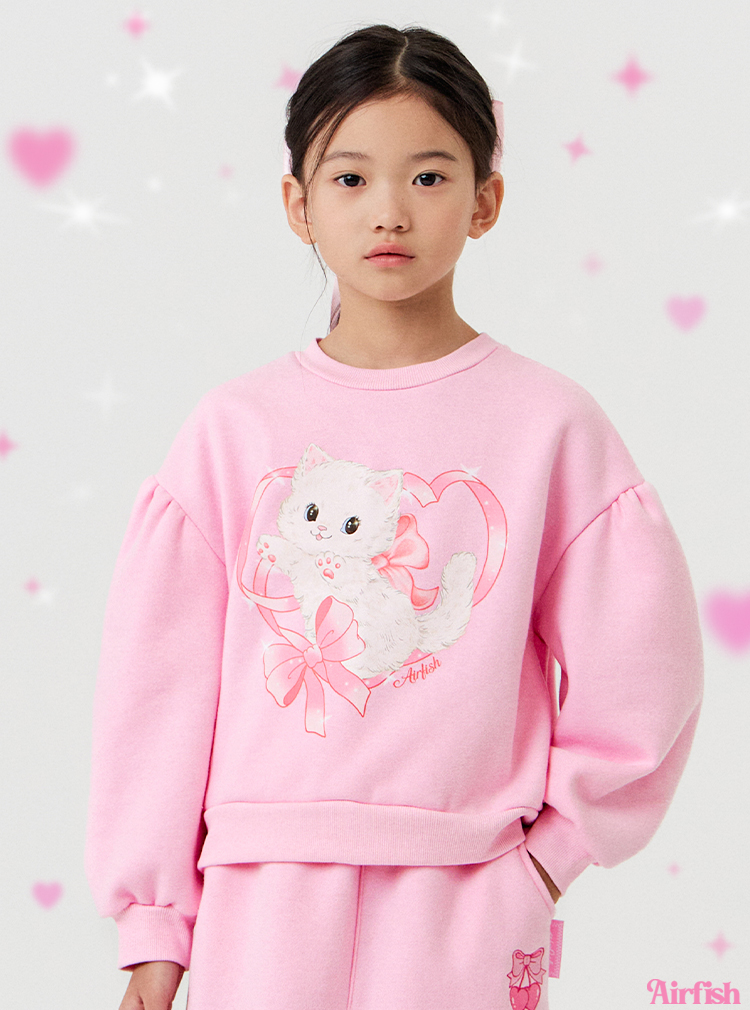 Pretty Cat Sweatshirt_Pink (기모)