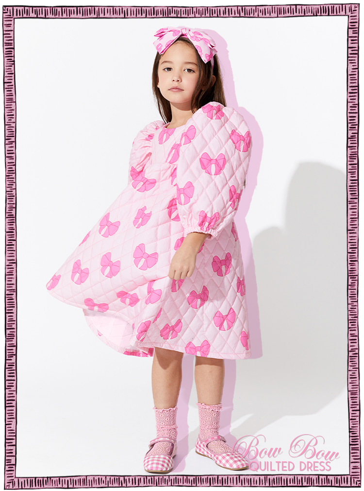 BowBow Quilted Dress_Pink