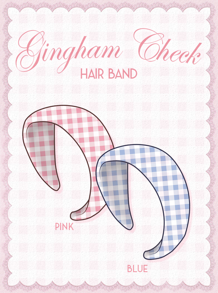 Gingham Check Hairband_2colors