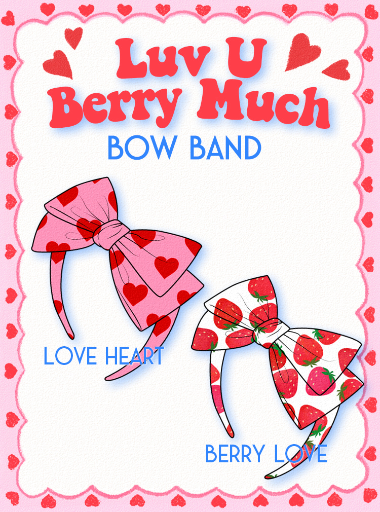 Luv U Berry Much Bow Band_2Colors