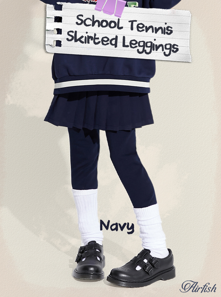 School Tennis Skirted Leggings_Navy