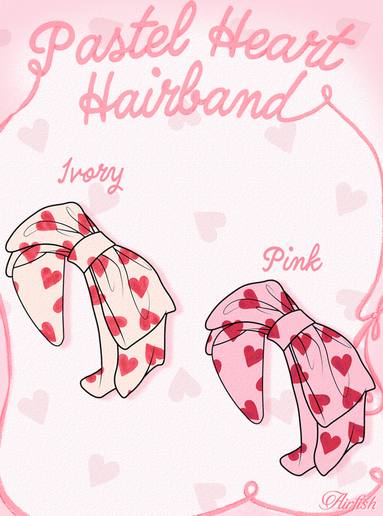 Pastel Heart Hairband_2Colors