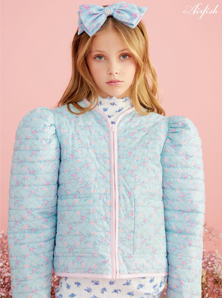 Cotton Candy Flower Jacket_Skyblue
