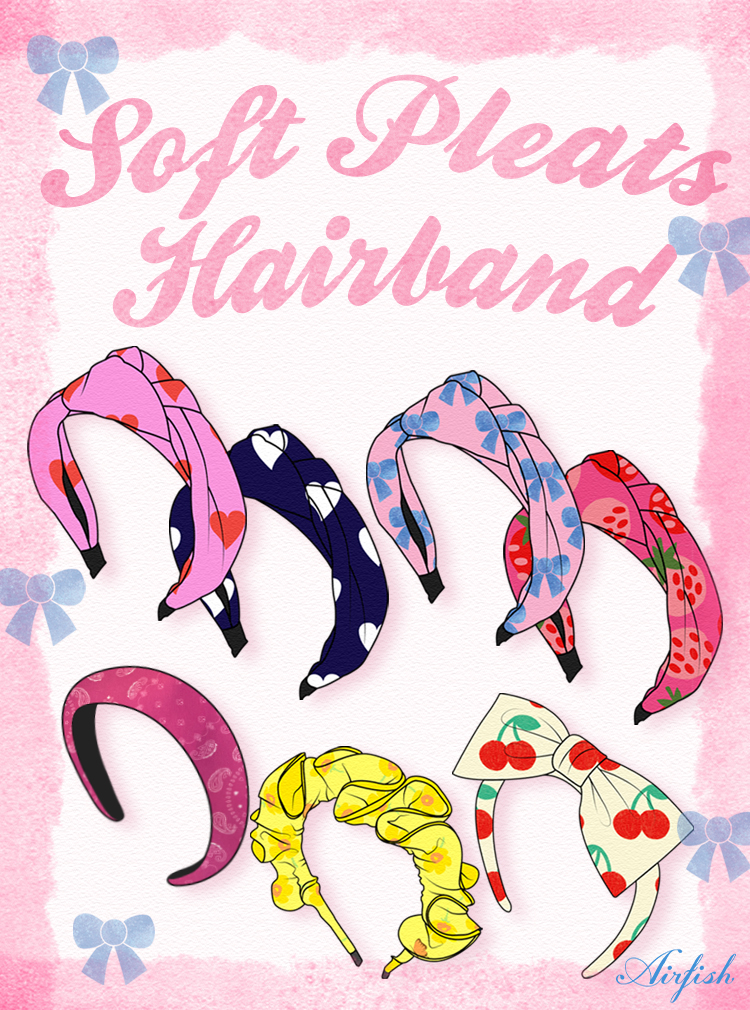 Soft Pleats Hairband_7colors