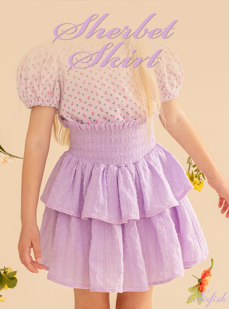 Sherbet Skirt_Lavender (스커트만)